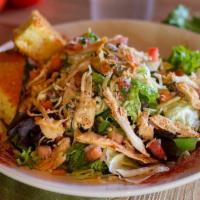 Cowboy Salad · A Bed Of Fresh Summer Greens Piled High, Pico De Gallo, Shredded Pepper Jack Cheese, Topped ...