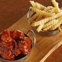 Kid Boneless Wings · 6 boneless wings tossed in choice of sauce. Served with ranch or bleu cheese. Ages 12 and un...