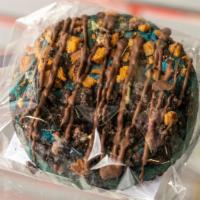 Cookie Monster Stuffed With Choc Chip Cookie Dough · This is a Brown Sugar based cookie stuffed with chocolate chip cookie dough, topped with Ore...