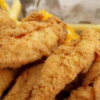 Fried Catfish Basket · All baskets served with a side of your choice fries onion rings sweet potato fries coleslaw ...