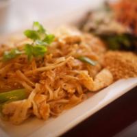 Pad Thai · Stir-fried Thai noodles, bean sprouts, green onions, egg and crushed peanut.