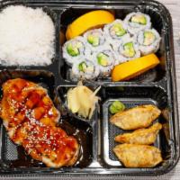 Matsuri Bento Box Dinner · Pick Any 2 Items from Below. Choice of Gyoza (Vegetable Dumpling) or Shumai (Shrimp Dumpling)