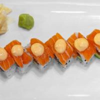 Orioles Roll  · Spicy Tuna, Avocado Topped with Salmon 8. Spicy Mayo