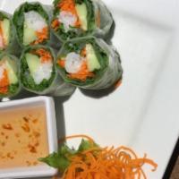 2 Piece Fresh Roll · Carrots, cilantro, cucumber, leaf lettuce and vermicelli rice noodles wrapped in fresh rice ...