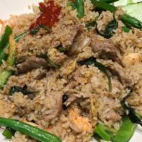 Basil Fried Rice Dinner · Thai-style fried rice, string beans, bell pepper, Thai basil, and egg.
