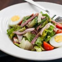 House Chef Salad · Ham, turkey and american cheese on fresh garden salad