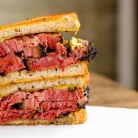 Pastrami Sandwich · Toasted Rye Bread, Brown Deli Mustard. (SERVED FRIDAY, SATURDAY & SUNDAY only)
