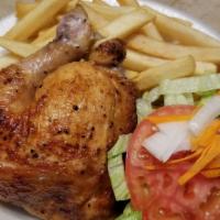 Chicken Platter (Dark) · Quarter Dark chicken, and two sides your choice.