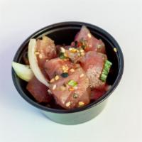 Ahi Poke · Per lb. Seasoned raw tuna cubes served with hot mustard sauce