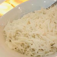 Steamed Basmati Rice · Pure Indian premium long-grain white basmati rice.