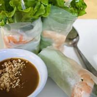 Shrimp Salad Rolls · vermicelli noodles, carrots, bean sprouts, lettuce and basil wrapped in rice paper, served w...