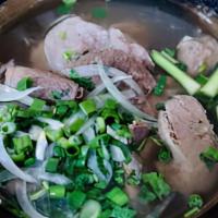 Beef Pho · Top item. Richly seasoned Vietnamese style beef broth ladled over rice noodles and thin slic...