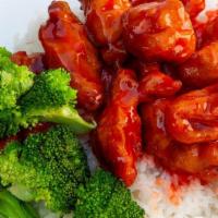 Sweet & Sour Chicken. · Breaded chicken, sweet and sour sauce