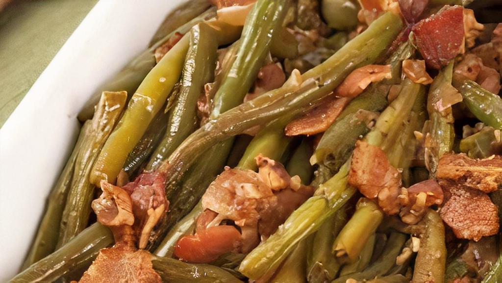 Southern String Beans · Cooked w/ Smoked turkey.