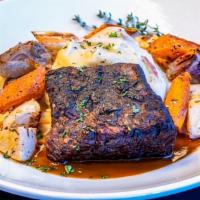 Beer Braised Short Ribs · Wednesday and Thursday nights only!  Roasted root vegetables, redskin mashed potatoes.