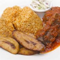 Jollof Rice & Plantains · West African rice cooked in a savory tomato sauce. Jollof rice, or Benachin' means One Pot. ...