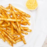 Crispy French Fries With Cheddar Cheese Sauce · 756 Cal.