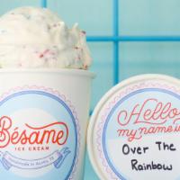 Over The Rainbow (Pint 16 Oz.) · Vanilla ice cream with naturally colored rainbow sprinkles & chunks of Sheena's signature sn...