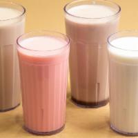 24 Oz Flavored Milk · Choice of Chocolate, Strawberry or Coffee flavored milk.