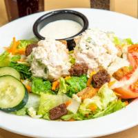 Natures Garden Salad · A fresh mix of lettuce, tomato, two-cheese blend, cucumbers, carrots and crunchy croutons se...