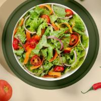 House Salad · Refreshing mix greens salad with selected toppings.
