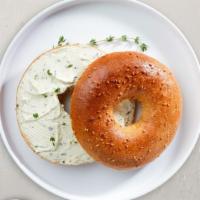 Bagel & Cream Cheese · Get a wholesome toasted bagel with our special cream cheese!