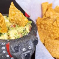 Guacamole With Chips · 8 oz, with chips.