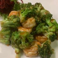 Broccoli Stir-Fry Shrimp · shrimp broccoli ,brown sauce
