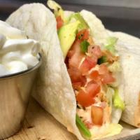 Chicado (3) · New. Grilled chicken, chipotle mayo, avocado, pico de gallo, shredded cheese and lettuce on ...