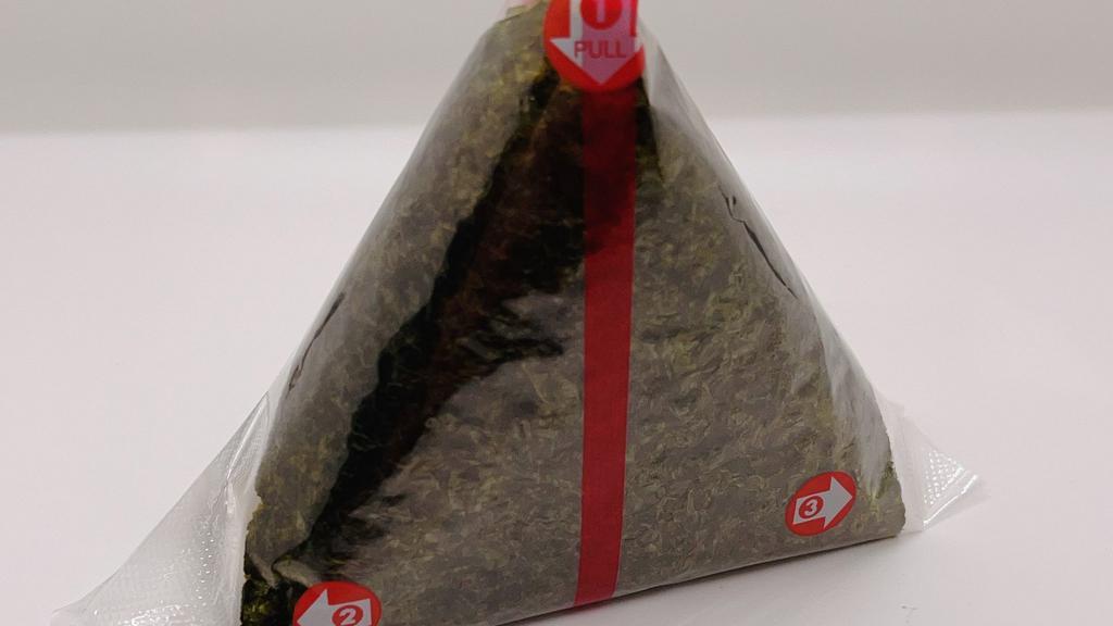 Onigiri - Spicy Tuna · Sushi rice with spicy tuna and serrano peppers filling, wrapped in toasted seaweed sheet.