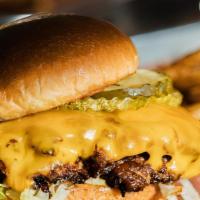 A. Burger · House Ground Premium Beef w/ Cheese, Lettuce, Pickle, & B.A. Sauce on a Potato Bun.
Make it ...