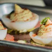 Deviled Eggs · 5 Southern Style w/ Paprika & Bacon