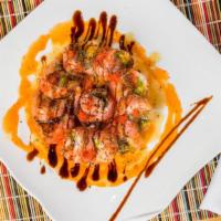 Mosaic · Spicy. Fried lobster crabmeat, avocado wrapped with soy bean paper, three different kinds of...