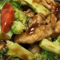 Chicken With Broccoli · With white rice.