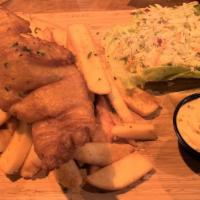 Fish N' Chips · NZ classic beer-battered haddock served with thick cut chips.