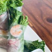 Fresh Spring Rolls · Rice paper with choice of protein, vermicelli rice noodles, bean sprouts, mint leaf, thai ba...