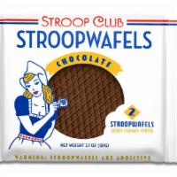 Chocolate Caramel Stroopwafels 2-Pack · Two delicious chocolate double layered cinnamon cookies, sandwiched together with gooey Dutc...