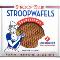 Traditional Caramel Stroopwafels 2-Pack · Two delicious double layered cinnamon cookies, sandwiched together with gooey Dutch Caramel