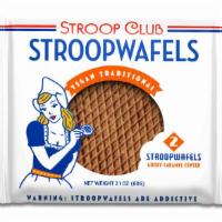 Vegan Caramel Stroopwafels 2-Pack · Two delicious vegan double layered cinnamon cookies, sandwiched together with gooey Dutch Ca...
