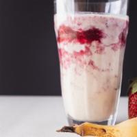 Strawberry Milkshake · Homemade creamy and thick sweet strawberry shake.