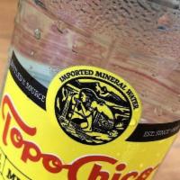 Topo Chico · Carbonated mineral water imported from monterrey Mexico