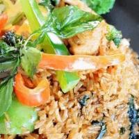 Basil Fried Rice · Seasonal vegetables, bamboo shoots, onions, hot basil, and fried tofu. Stir-fried with jasmi...