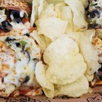 Pizza Hoagie · Topped with pepperoni, pizza sauce, Mozzarella cheese, baked to perfection. Add additional t...