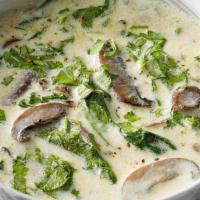 Cream Of Mushroom Spinach Soup · Cream of Mushroom with Spinach and in-house spices