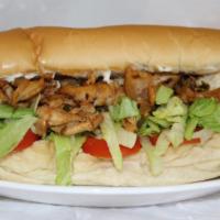 Grilled Chicken Sandwich · W/Onions,Peppers,Lettuce,Tomatoes and American Cheese