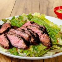 Fajita Salad - Sirloin Steak · Sirloin Steak Fajitas, romaine lettuce, cotija cheese, avocado, roasted pepitas, pico de gal...