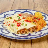 Chicken And Sour Cream Enchiladas · Tender chicken simmered and smothered in a savory sour cream sauce topped with jack cheese. ...