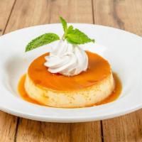 Home-Style Flan · A traditional house-made favorite. Rich vanilla custard topped with decadent golden caramel ...