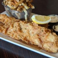 Fish Platter · (2) pieces of Yuengling battered haddock served w/your choice of (2) sides