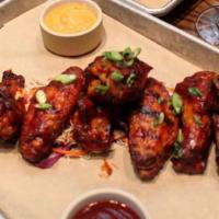 Grilled Bbq Wings (8 Pcs) · Pickled slaw, chipotle ranch.